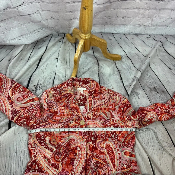 vintage coldwater creek jacket blazer plus size 18W bright paisley print - Picture 6 of 8